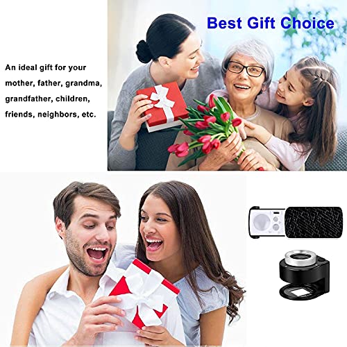 2Pack Illuminated Jewelers Loupe, 30X 60X 90X Lighted Eye Loupe Portable Handheld Magnifying Glass, Magnifier With Led Light For Jewelry, Coins, Plants, Stamps, Gems, Watch Repair Work #TOP3