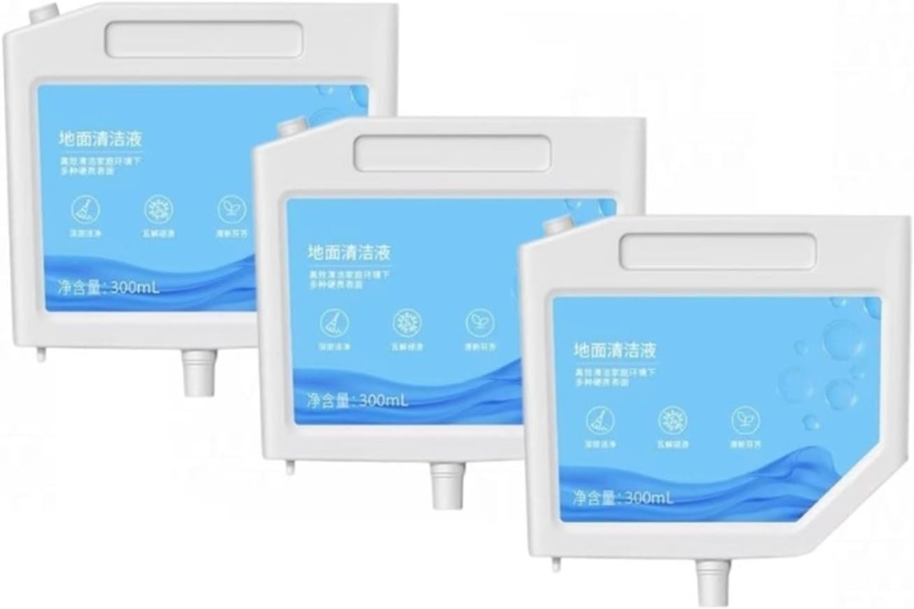 CaScam 3 Pieces Of Floor Cleaner.Liquid.Cleaning Solution.Vacuum Cleaner Spare Parts.300ML.Compatible For Dreame L10s Ultra S10 S10 Pro S10 Plus