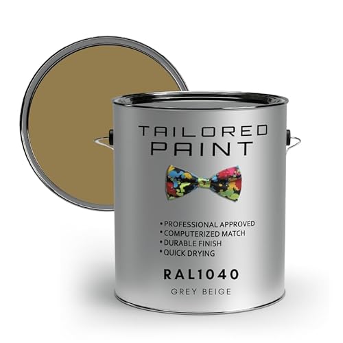 Tailored Paint uPVC Window & Door 1K Paint Brush or Spray On - Matt Finish - RAL1040, Grey Beige - 100ml Tin