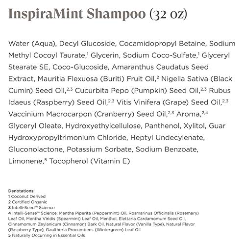 Intelligent Nutrients Inspiramint Invigorating Shampoo - Formerly Harmonic Invigorating Shampoo - Infused With Peppermint Oil & Spearmint Oil - New Look, Same Tingle (32 Oz) #TOP1