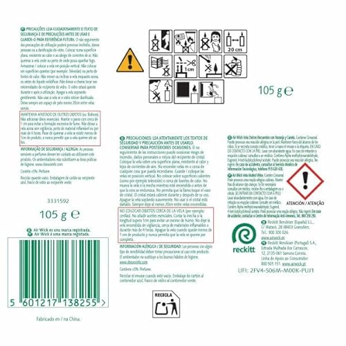 Air Wick Vela Aromática Perfumada con aroma a Dulces Recuerdos con Naranja y Canela 105gr - imagen 2