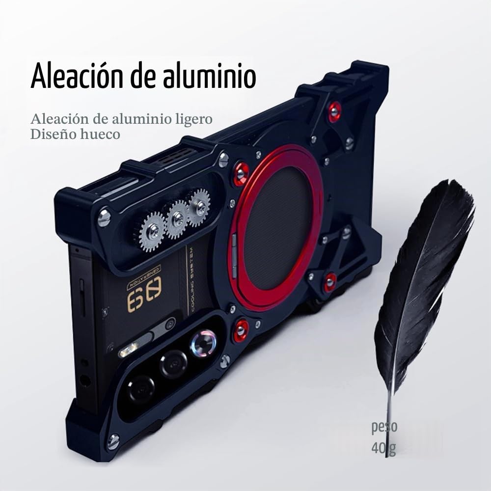 Funda de Teléfono Móvil para Nubia Redmagic 11 Pro, Carcasa para ZTE Red Magic 11 Pro+, Estuche con Marco Metálico, Armadura -Negro