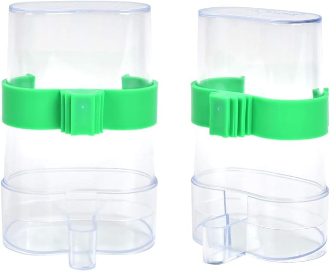2 PCS Bird Cage Water Dispenser, Bird Food Water Dispenser Bird Automatic Feeding Device Budgie