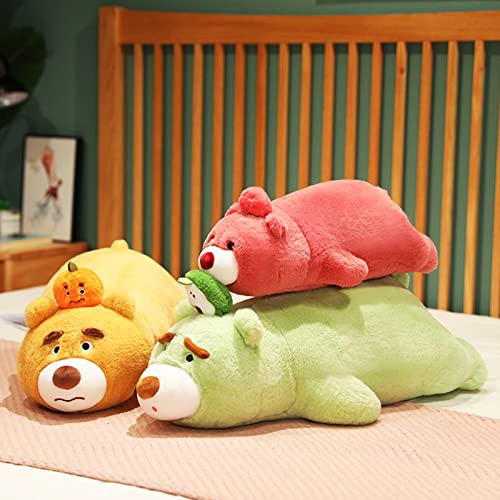 15.7 Inch Big Bear Stuffed Animal, Creative Green Avocado Teddy Bear Plush Pillow, Clever Boy's And Girl's Room Decor, Perfect Stress Relief Bear Squishymalow Gifts For Women #TOP5