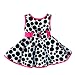 Weixinbuy Kids Girls Circle Printed Sleeveless Bowknot Princess Dress S