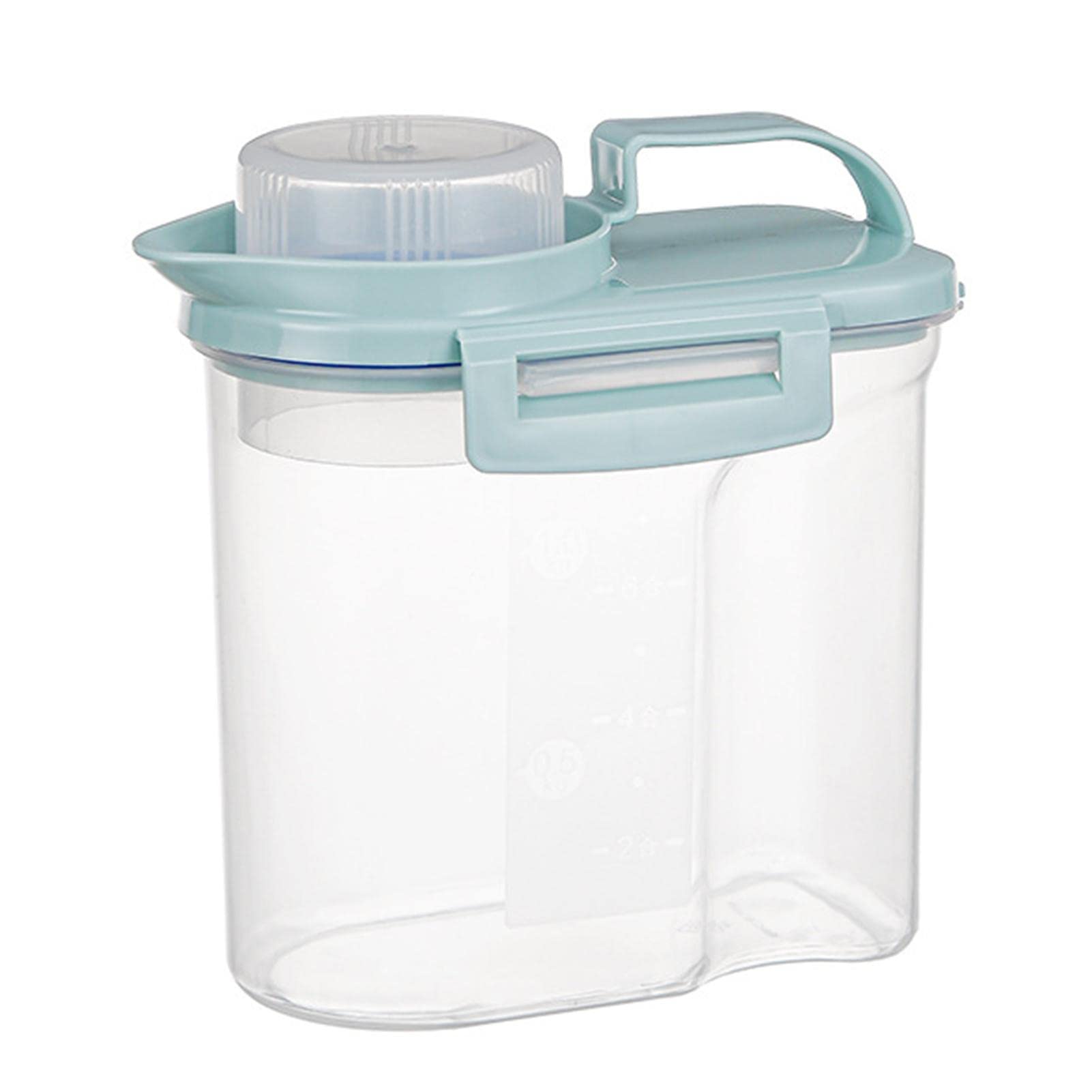 Fulenyi Black,Blue Bpa Plastic Storage Container 1.5 Kg Kitchen Airtight Container With Lid, Food Storage Container For Cereal, Rice, Flour, Pets Food