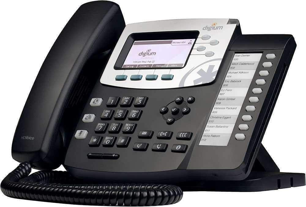 Digium D50 4-Line SIP with HD Voice, Backlit Display, English Text Keys 1TELD050LF (Certified Refurbished)