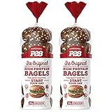 2 Pack Value of P28 High Protein Bagel, 100% Natural, 12 bagels total, Includes 7 Day Clean Eating/High Protein Meal Plan E-Book