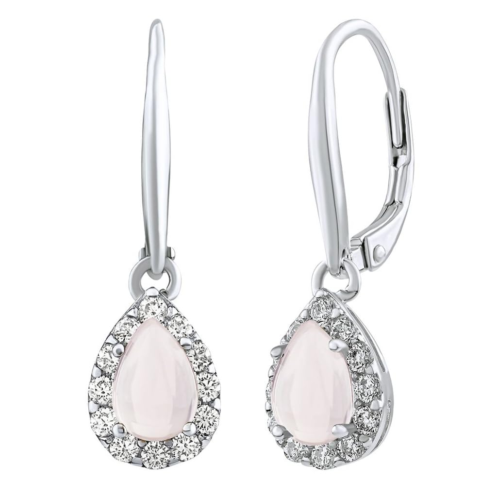 SILVEGO Edelstein Schmuck Set aus 925 Sterling Silber Ohrringe und Anhänger