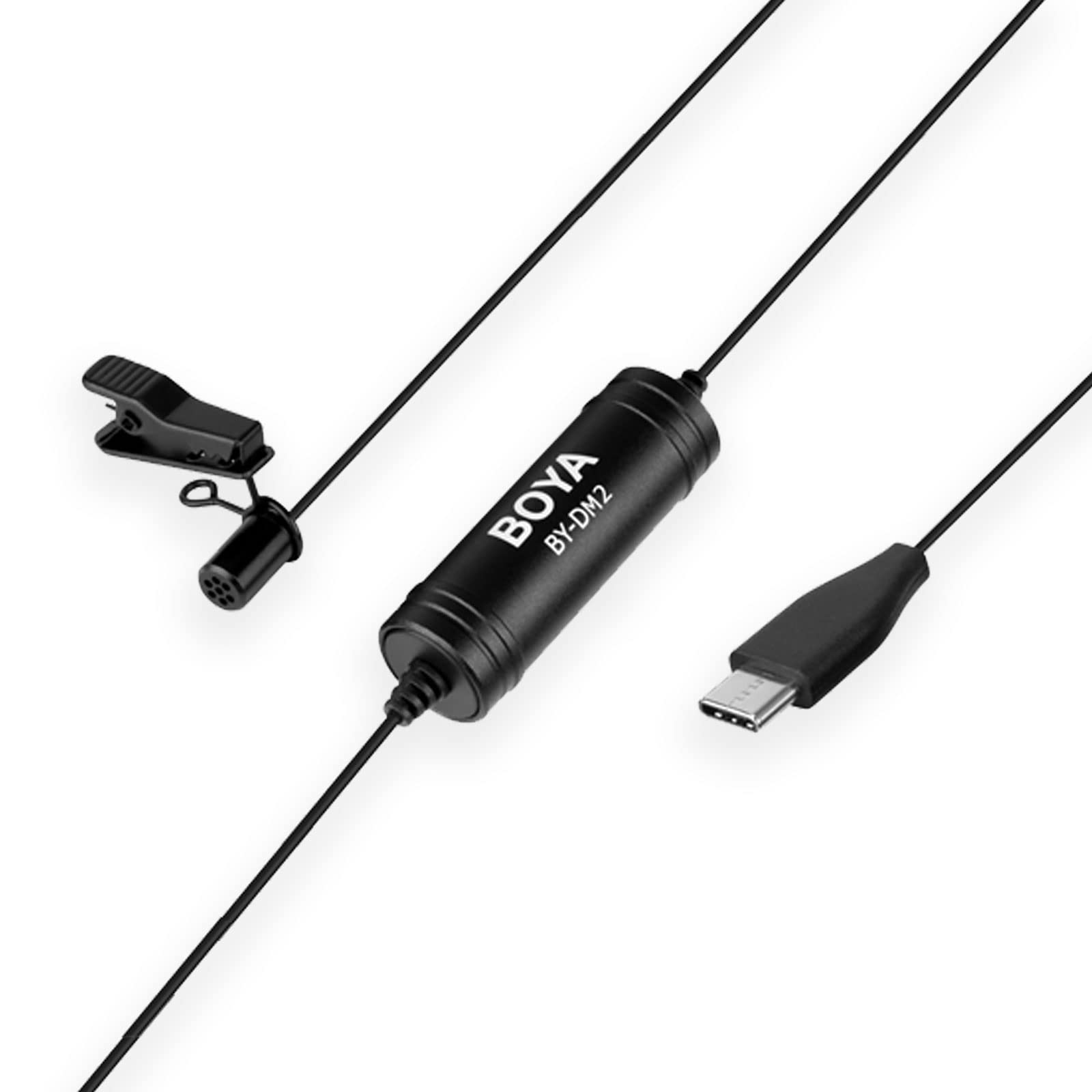 Boya by-DM2 USB Type-C Omnidirectional Lavalier Micrófono para Dispositivos Android
