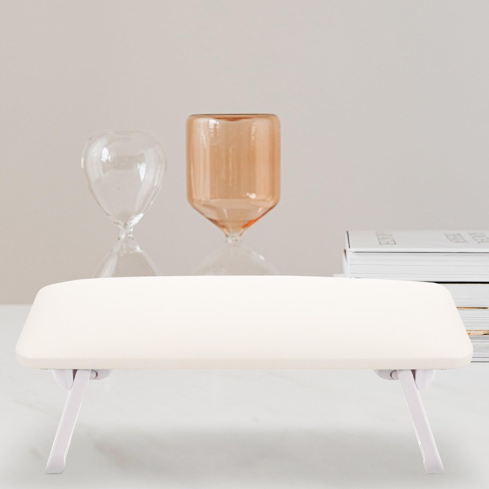 MAGICLULU Cuscino Poggiamani per Manicure Art in Materiale Morbido Latteo, Poggiapolsi Rettangolare Regolabile, Supporto Ergonomico per Saloni di Bellezza e Uso Domestico