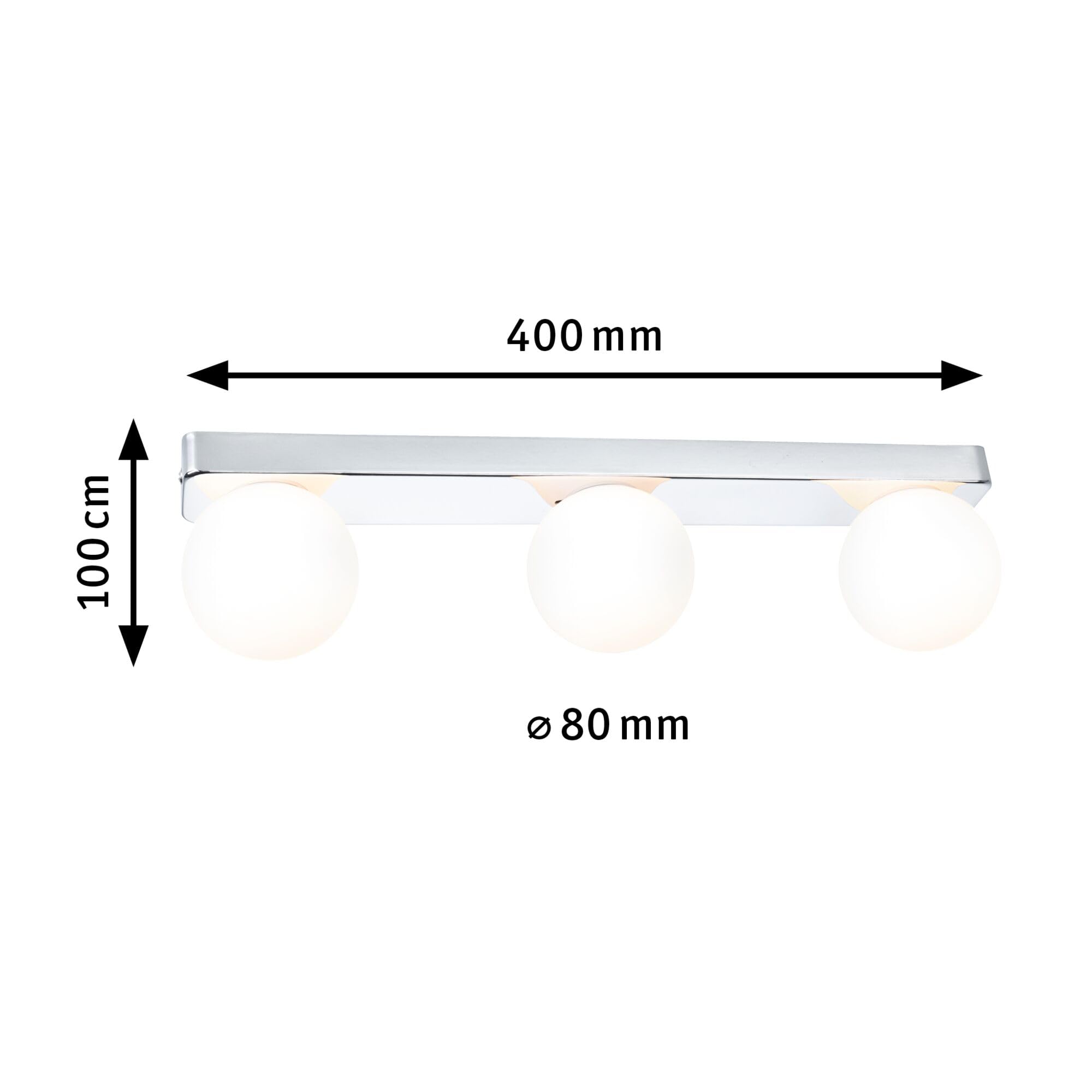 Paulmann 71063 Aplique Selection Bathroom Gove IP44 G9 230 V máx. 3x20W regulable, cromo, satinado, luminaria de baño