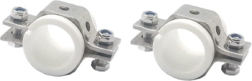 Miniatura 3 de QiiMii Percha hexagonal de acero inoxidable SS304 de 1.5 pulgadas con amortiguador, soporte de tubo ajustable, correa de tubo, paquete de 2