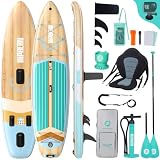 Niphean (Extra Grande) Tavola SUP Gonfiabile per 2+1 Persone/Famiglia, Stand Up Paddle Board con (Facile per Principianti) StabilTrac Pinna, Custodia Impermeabile, SUP Gonfiabile Adulti, Idee Regalo