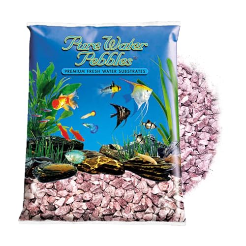 Pure Water Pebbles White Rose Aquarium Gravel - 5 lbs - Non-Toxic, Colorfast, Vibrant Substrate for Aquariums, Terrariums, Ponds & Crafts