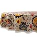 Lahome Bohemian Sunflower Tablecloth- Cotton Linen Table Cover Kitchen Dining Room Restaurant Party Decoration (Round - 60", Sunflower)