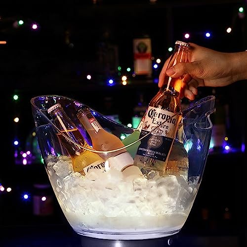 Soorker 3-Pcs Ice Bucket - 4-Liter Food-Grade Clear Acrylic Champagne Bucket With Easy-To-Carry Handles thumb #2