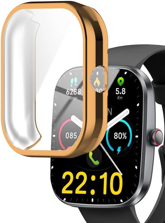 Watch Cases compatible with Soudorv Kuizil T70 and uaue T70-AI 1.91” Smartwatch, TPU Case with Screen Protector, Protecting Body & Screen (Rose golden)