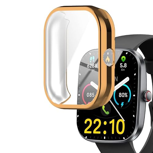 smaate Watch Cases compatible with Soudorv Kuizil T70 and uaue T70-AI 1.91” Smartwatch, TPU Case with Screen Protector, Protecting Body & Screen (Rose golden)