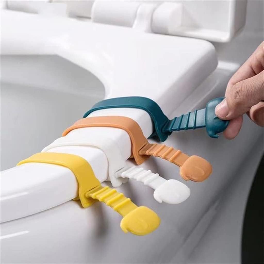 Cartoon Silicone Toilet Lid Handle Adjustable Closestool Lifting Device Accessory(Black)