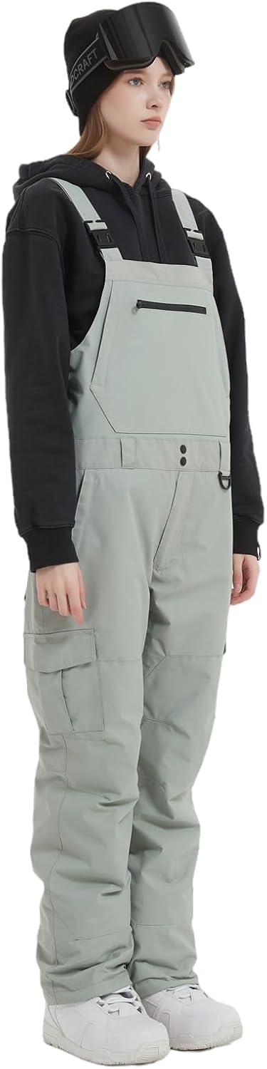 Women and Men's Snow Bibs - Adjustable Overalls, Windproof & Waterproof Ski Pants, Insulated Warm Pants - Image 7