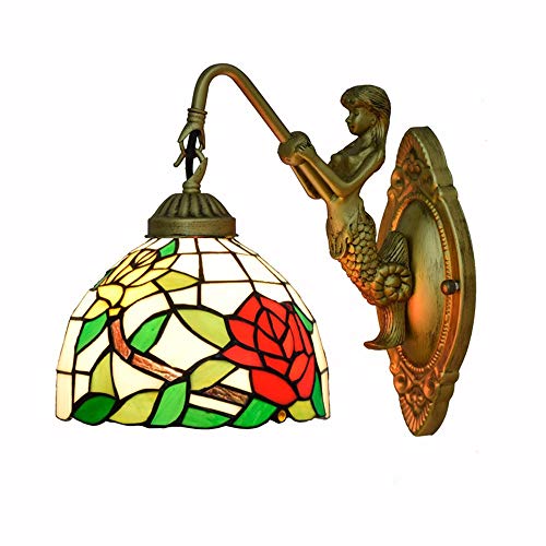 Vitral creativo europeo para lámpara de pared decorativa en bares y dormitorios