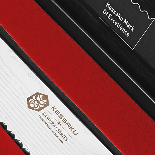 Kessaku Serrated Bread Knife - 8 Inch - Samurai Series - Razor Sharp Kitchen Knife - Forged 7Cr17Mov High Carbon Stainless Steel - Wood Handle With Blade Guard #TOP7