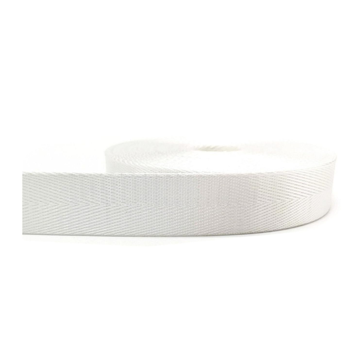 dfEDRd Webbing, Nylon Band Herringbone Twill Multicolor Multiple Sizes(White,25mm/5 yard)