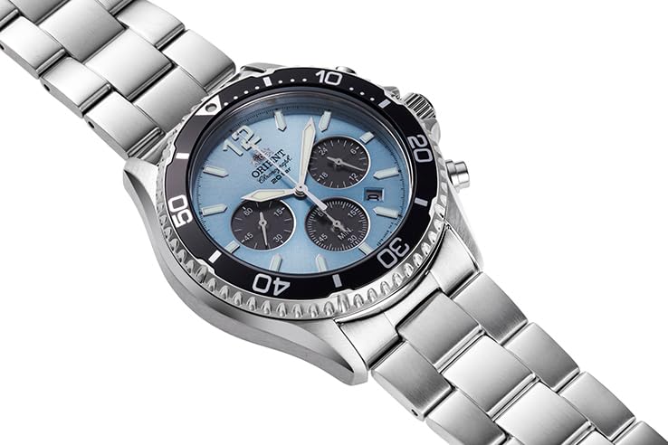Image of Orient Mako Solar Panda, Sky blue, Bracelet Type