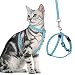 PUPTECK Cat Harness with Leash Set - Adjustable Escape Proof Walking Chest Strap with Pineapple Pattern
