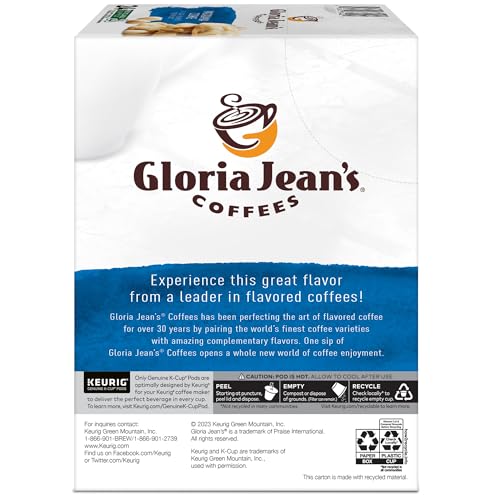 Gloria Jean's Macadamia Cookie Keurig Single-Serve K-Cup Pods, Medium Roast Coffee, 96 Count