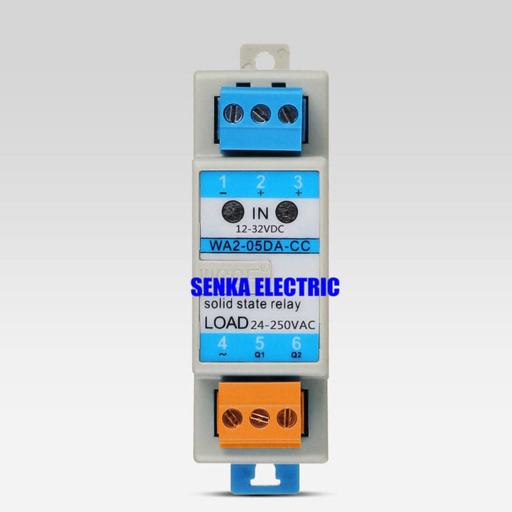 Din Guide 2Loop SSR 5A DC24V Compact Solid State Relay with Heat Sink