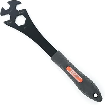 15mm Bike Pedal Wrench Removal Tool, Long Lever Bicycle Pedal Spanner, 15mm/16mm/24mm Openings 3-in-1