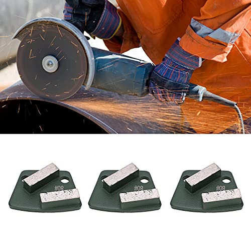 3PCS Trapezoid Grinding Shoes for Concrete - 80# Grit 2-Teeth Diamond Grinding Blocks for Floor Grinders Polishers (Green) by Walfront - Image 3