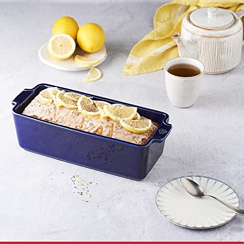 Peugeot - Appolia Loaf Pan - Ceramic Bread Baking Dish With Handles - Blue, 10 X 4 X 3 Inches #TOP2