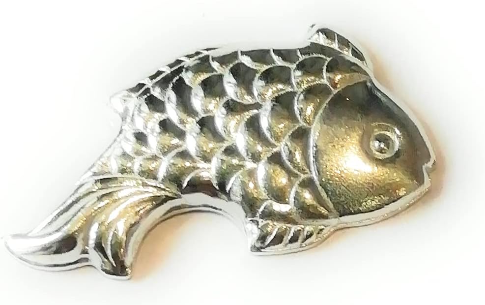 Only 1 Pcs Pure Silver Fish {Machli} for Pooja/Mandir/Temple Spiritual Workship, Wealth & Luck