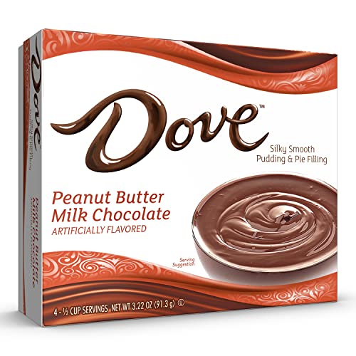 Dove Pudding Mix, 3.34 oz. Box (12 Pack), Peanut Butter Milk Chocolate – Rich Indulgent Pudding Mix and Pie Filling, 4 Servings Per Box, Kosher, Peanut-Free Dessert Mix - image 5