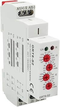 GRT8-S2 Asymmetric Cycle Timer ON/Off Repeat Cycle Time Relay AC/DC 12-240V
