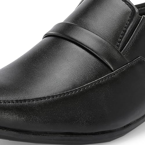 Image of Centrino Mens Formal Shoe |Slip-On Men's Formal Shoe | Stylish Non-Lace Design | Soft Cushioned Insole for Comfort | Perfect for Office & Formal Wear (64046)
