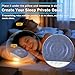Under-Pillow Sleep Speaker, Ultra Thin Wireless Bluetooth Under Pillow Speaker for Sleeping, Under Pillow Bone Sound Speaker with Bluetooth Alarm White Noise Night Light (Blue)
