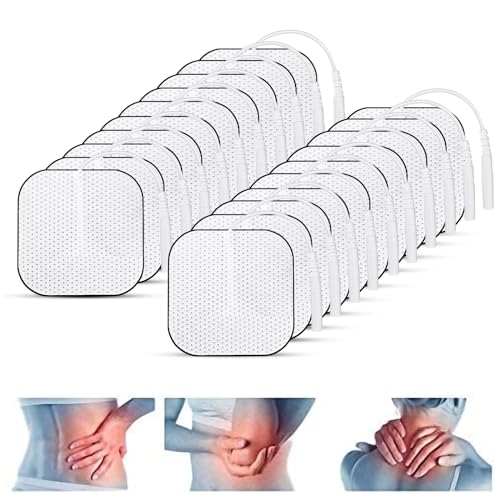 ONEVER TENS - Electrodos para terapia de dolor, autoadhesivas, reutilizables, para TENS acupuntura, Digita Therapie, Máquinas de Masajeador, Dispositivos de Tens, Irritante de 4 cm, 20 Unidades.