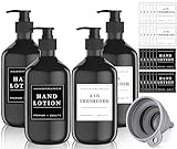 🧼MATERIALE DI ALTA QUALITÀ: Nostri dispenser shampoo sono realizzati in PET di alta qualità con superficie liscia, atossico, riciclabile, infrangibile, resistente e durevole, riutilizzabile e ricaricabile. Le robuste filettature mantengono la testa della pompa ben sigillata contro le perdite.