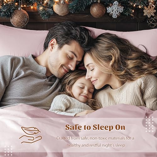 Image of 100% Pure Linen Sheet Set 4pcs Natural Linen Sheets Embroidery Purple Color Full Size, Relaxed Texture