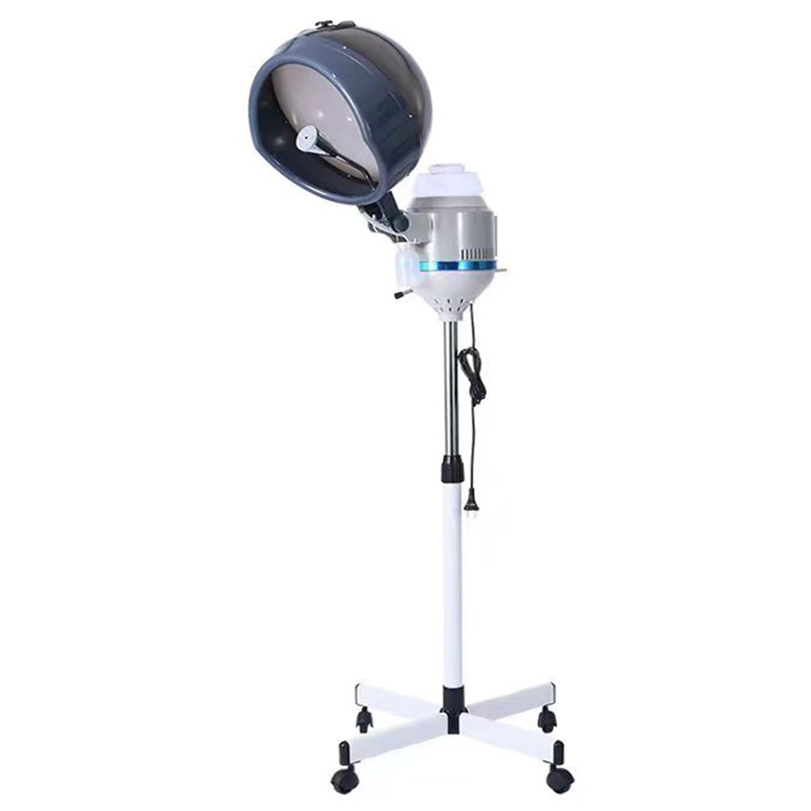 Asciugacapelli Professionale ionico con Cappuccio da 650 W con impostazioni di Temperatura, Interruttore Laterale, Ruote e Timer, asciugacapelli con Supporto per Salone, Spa e Uso Domestico