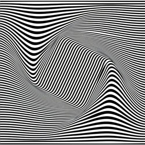 Poster de Victor Vasarely Twisted Lines estampes murales 30x30cm non encadrés