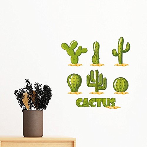 Plantes grasses motif amovible mur autocollant art stickers mural DIY papier peint 80cm