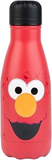 Grupo Erik Elmo Sesame Street Metal Hot&Cold Bottle 260 ml - 9 oz | 260ml Water Bottle | Sesame Street Gifts | Hot and Cold Water Bottle | Water Bottle Metal | Cute Water Bottle