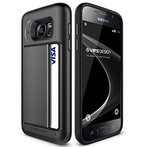Galaxy S7 Case, VRS Design [Damda Clip][Steel Silver] - [Wallet Card Slot][Military Grade Drop Protection] For Samsung S7