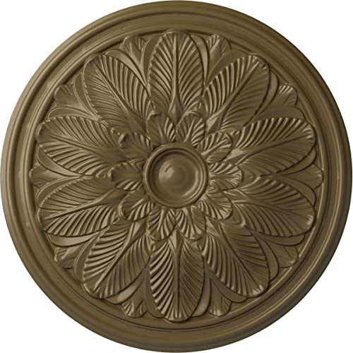 Image of Ekena Millwork CM22BOMMF Bordeaux Ceiling Medallion, 22 5 /8 OD x 1 3 /4 P, Mississippi Mud