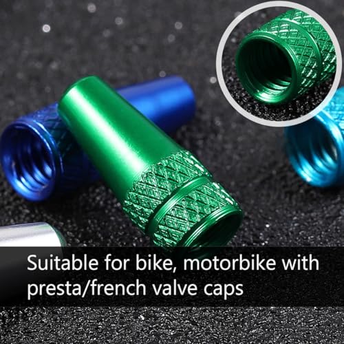 30 tapas para válvula de bicicleta de aleación de aluminio, estilo francés, para protección de ruedas de bicicletas de carretera y montaña, colores surtidos miniatura 3